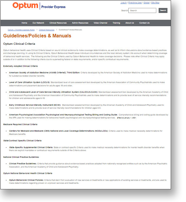 Find the Coverage Determination Guidelines on the Guidelines/Policies & Manual Page